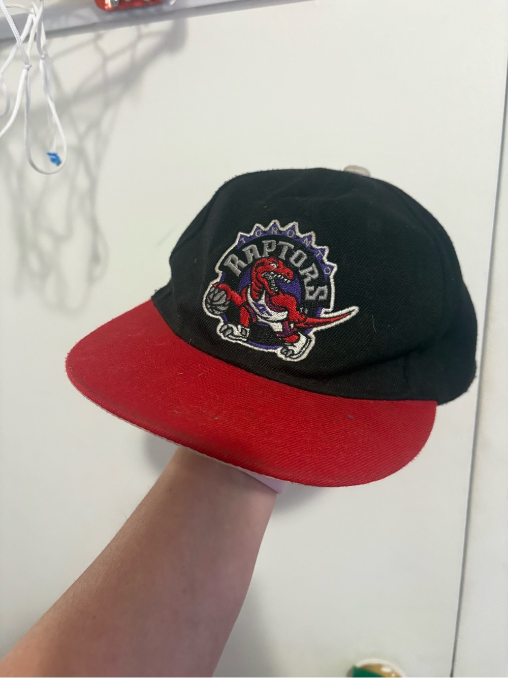 Kids Toronto Raptors Black and Red Snapback Hat